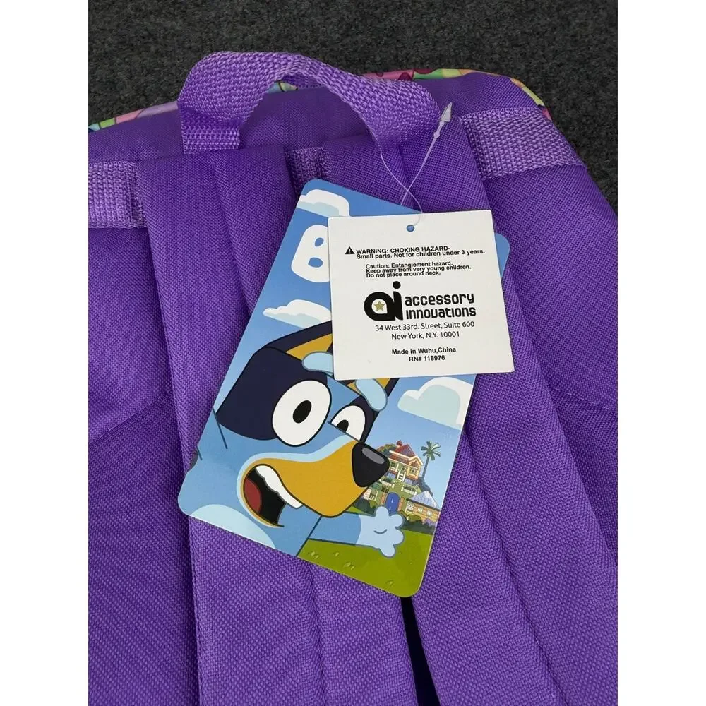 New Bluey & Bingo 5-Piece Backpack Set with Lunch Bag & Water Bottle - Official